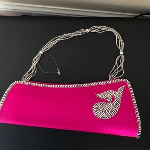 Hot pink jeweled clutch!